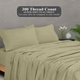 thumbnail image 6 of Royale Linen 300 Thread Count 100% Long Staple Combed Cotton Flat Sheet -Super Soft - Top Sheet - Queen Flat Sheet Sold Separately - Breathable, Cool & Crisp Percale Flat Sheet Only (Queen,SageGreen), 6 of 10