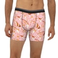 thumbnail image 2 of Rateoe Pink Cockatoo Birds Print Men’s Underwear Boxer Briefs Soft Comfortable Underwear Boxer Briefs, Long Leg Briefs,Anti-chafing Boxer Briefs, 2 of 7