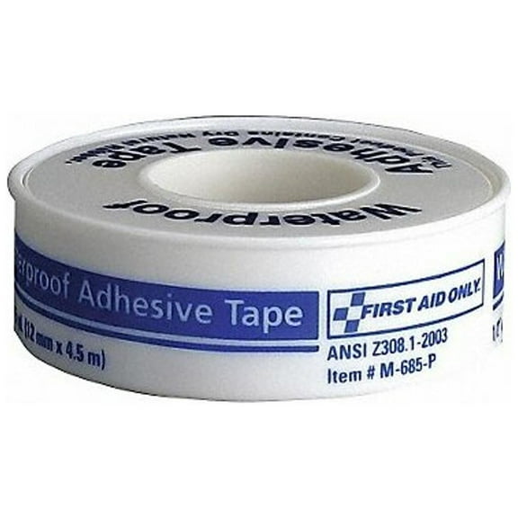 First Aid Only Waterproof Tape, Plastic, 5 yd., 1/2 in. W M685-P