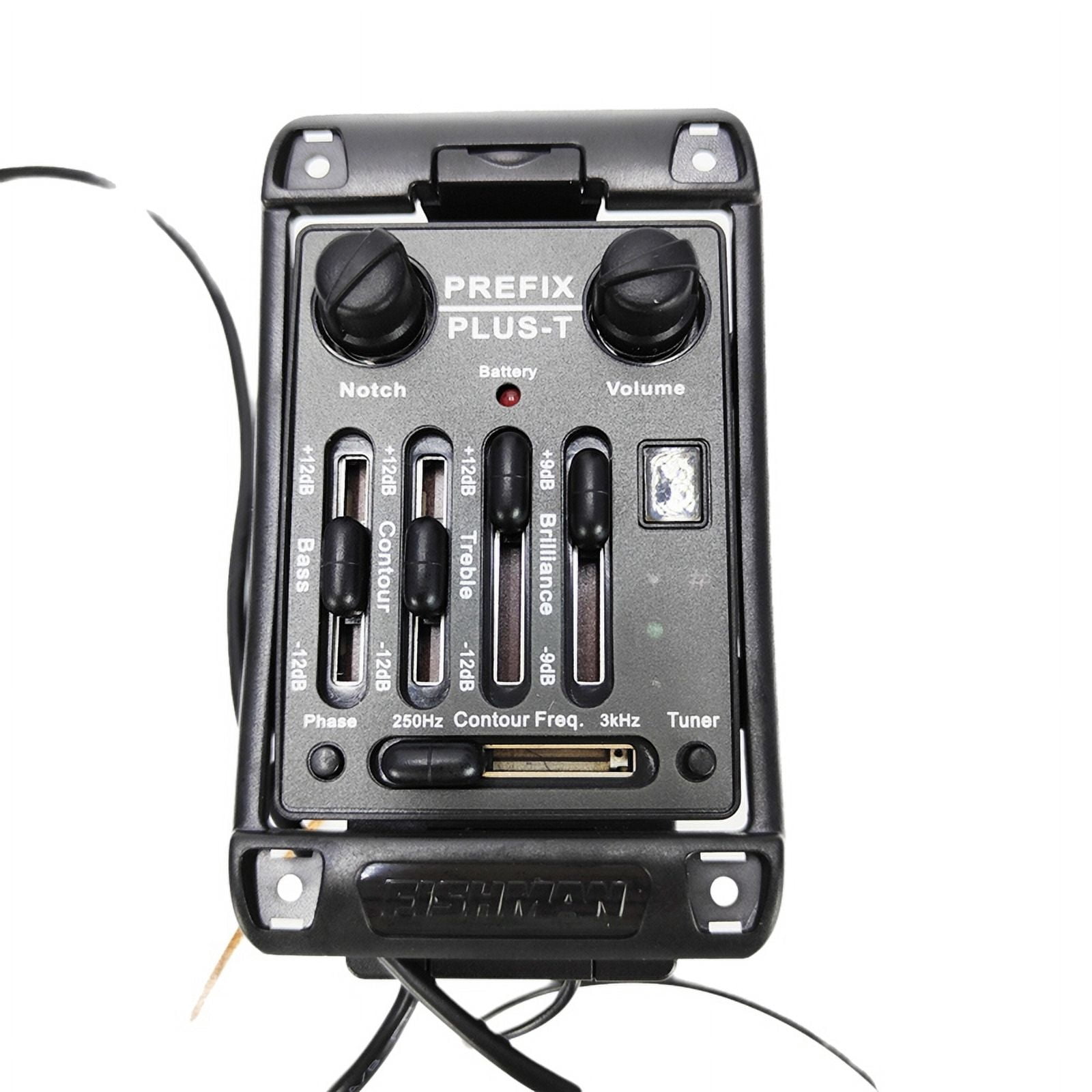 ckepdyeh Guitar Pickups Prefix Plus-T Onboard Preamp Matrix Acoustic Pickup EQ Equalizer with Tuner Soft Piezo Guitar Pickup plastics