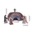 thumbnail image 4 of Jesus Statue Decoration Wooden Nativity Statue Set Easter Crafts, 4 of 5