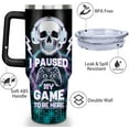 thumbnail image 2 of Game Tumbler with Lid and Straw, 40oz Gamer Water Bottle Cup with Handle, Gaming Travel Coffee Mugs, Birthday Gifts for Gamer Men Boys, 2 of 6