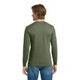 thumbnail image 4 of Gildan Adult’s Heavy Cotton Long Sleeve T-Shirt, Crewneck Casual Bulk Pack of 4 Military Green Tee, S, 4 of 5