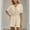 Beige, variant on Women Summer Romper Self Tie V Neck Casual Jumpsuit Jumpsuit Romper Long Sleeve Thong Body Suit Womens Strapless Jumpsuit