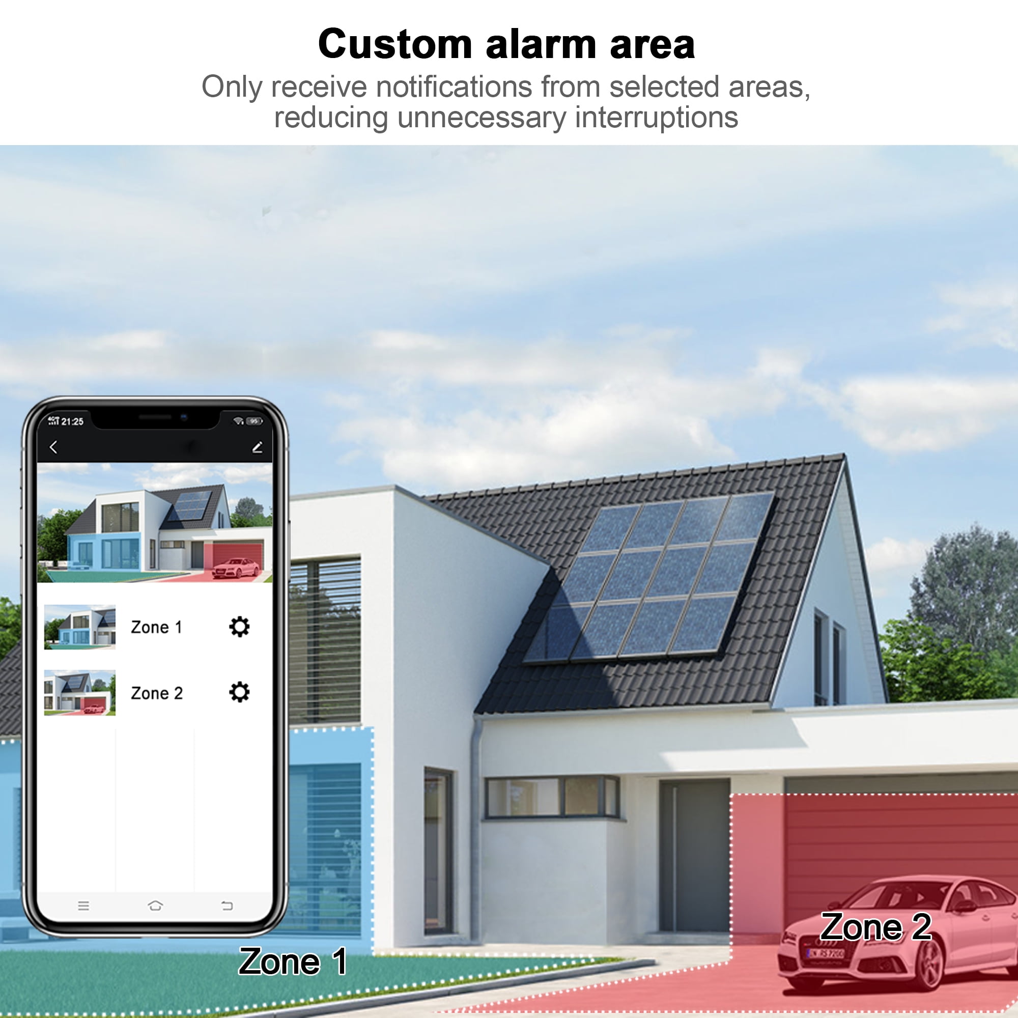 ANRAN 2K Security Camera Wireless Outdoor, Solar Outdoor Camera with 360° View, Smart Siren, Spotlights, 3MP Color Night Vision, AI Human Detection, 2-Way Talk