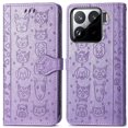 thumbnail image 1 of Funda Cartera FOXDOCK para Xiaomi 15 Pro , Flip PU con Relieve de Gatos y Perros, Tarjetero y Soporte, 1 of 6