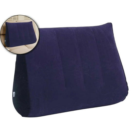 WNFJR Inflatable Wedge Pillow for Bed, Travel Sleeping Back Rest, 17.7" x 14.17"
