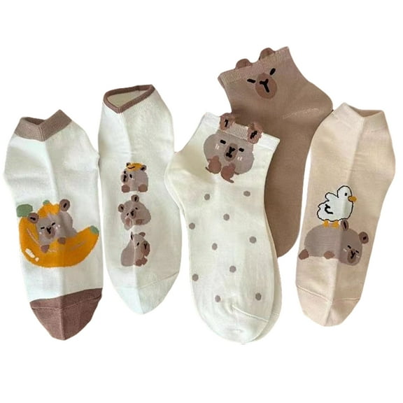 Funny Novelty Socks Low Cut Socks Colorful Patterned None Show Socks Cotton Ankle Socks Cartoon Socks for Womens