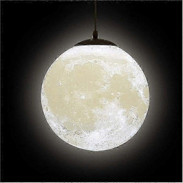 3D Moon Chandelier-Moon Ceiling Chandelier Moon Ceiling Light Planet Pendant Light Fixture Moon Restaurant Bar Home Children's Room LED Chandelier(Bul