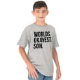 thumbnail image 3 of Worlds Okayest Son Funny Children Boys Kids T Shirt Tees Tops Teen Brisco Brands S, 3 of 5