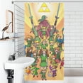 thumbnail image 4 of The Legend Of Zelda Shower Curtain Waterproof Polyester Fabric Bathroom Curtain Decorative Set with 12 Hooks, 4 of 7