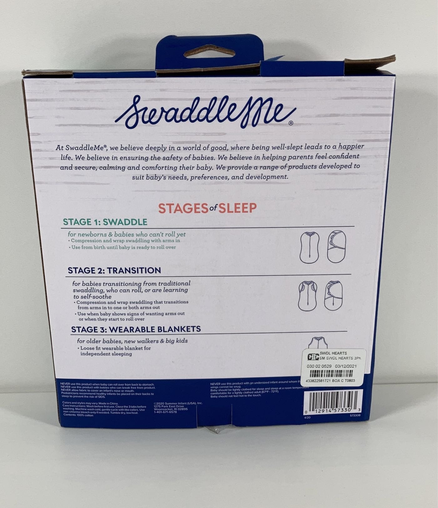 Open Box SwaddleMe Original Swaddle Wrap, 3pk, 03 Months