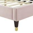 thumbnail image 6 of Modway Adelaide Performance Velvet King Platform Bed in Pink, 6 of 10