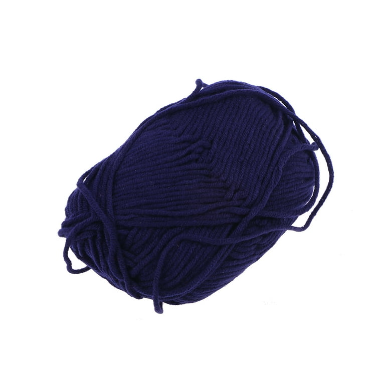50g Milk Cotton Yarn Cotton Chunky Hand-Woven Crochet Knitting Wool Yarn Warm Yarn for Sweaters Hats Scarves DIY (Blue), Size: 2.5