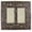 Bronze, variant on Meriville French Scroll 2 Rocker Wallplate, Double Switch Electrical Cover Plate, Buckingham Green with Gold