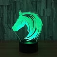 thumbnail image 2 of 3D Illusion Lamp LED Night Light 7 Colors Changing Horse Table Lamp Baby Sleeping Kids Xmas Gift Birthday Kids Xmas Gifts, 2 of 4