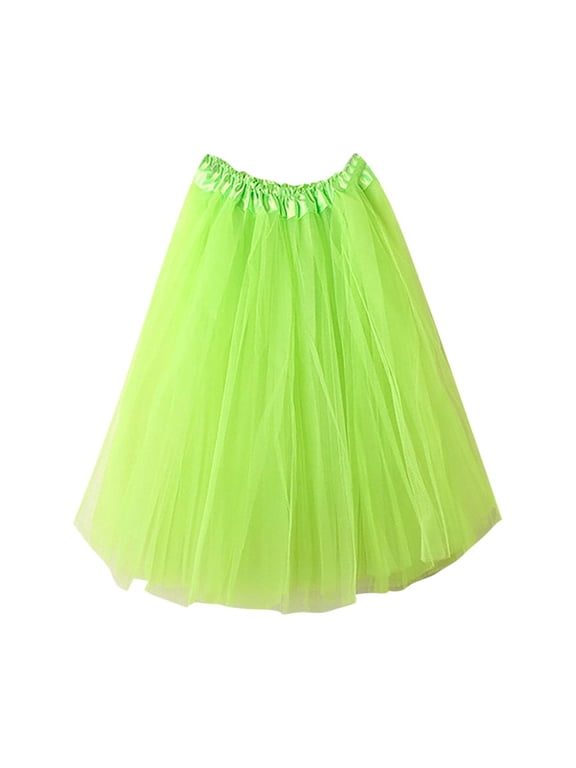 Tutus for Women Classic Elastic Layered Adult Tutu Tulle Skirts for Cosplay Party Dance Neon Running Tutu Skirts