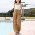 thumbnail image 2 of EnJoCho Girls Wide Leg Baggy Sweatpants 𝖥lowy Drawst𝗋ing Waist Loose Long Casual Teen 4-15Y Comfy Loung𝖾wear Sweat Pants 𝖲tretchy, 2 of 6