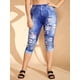 thumbnail image 3 of TAMAÑO PLUS TAMAÑO 3D CURTURAS DE IMPRESIÓN DE CULTIVAS DE PRUENTE Rosegal  Leggings de talla grande, 3 of 5