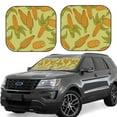 thumbnail image 2 of Bingfone Corn Windshield Sun Shade 2-Piece Foldable Car Front Window Sunshade For Most Sedans Suv Truck - Auto Sun Blocker Visor Protector Blocks Max Uv Rays - Small, 2 of 7