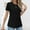 Black, variant on Busydd Womens Summer Tops Casual Round Neck Short Sleeve T-Shirt Tops Solid Loose Fit Basic Blouse Tops