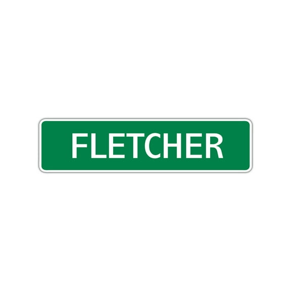 Fletcher Boys Children Name Letter Printed Plaque Decoration Indoor Outdoor Unique Label Wall Novelty Aluminum Metal Sign 4"x13.5"