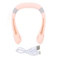 thumbnail image 1 of Ventilador de cuello portátil, pantalla Digital alimentada por USB, 5 engranajes, ventilador sin aspas para colgar en el cuello, para deportes al aire libre, viajes, Sakura Pink, 1 of 8