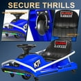 thumbnail image 4 of Kerry Yoo K71 Drift Kart, 24V Crazy Cart Go Kart for Kids, Electric Ride on, 300W Brushless Motor, Ages 6+, 360° Drifting,High/Low Speed-Blue, 4 of 8