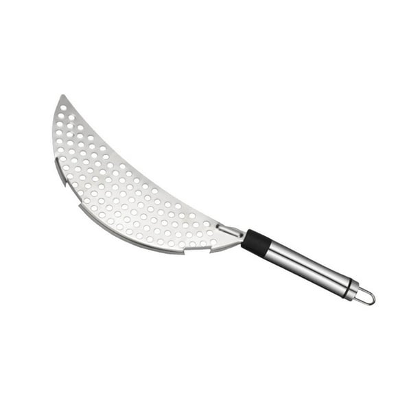 AMERTEER Stainless Steel Crescent Pan Pot Strainer Spaghetti Pasta Fry