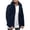 Navy, variant on Mens Fleece Jacket Fuzzy Sherpa Thermal Jackets Teddy Fleece Hoodie Fall Winter Coat Windbreak Sweatshirt Warm Sports Cardigan, Plush Casual Hooded Coats Size S-3xl