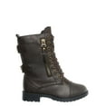thumbnail image 3 of Childrens Zip Up Combat Boot - Boy Girl Calf High Shoe, 3 of 6
