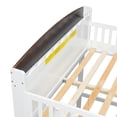 thumbnail image 5 of MODERNLUXE Wood Full Size Loft Bed with Storage Cabinets and Wardrobe, Storage Bed with LED Light, White, 5 of 13