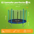 thumbnail image 3 of Trampolín YEI Brincolin 8 Pies Red Seguridad Resortes, 3 of 6