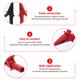 thumbnail image 5 of Riwesomey 2 pares HT18A Cocodrilo Large Clip Heavy Duty Full Aislamiento Automotive Car Battery Clips para cables de prueba Type3 NO3, 5 of 6