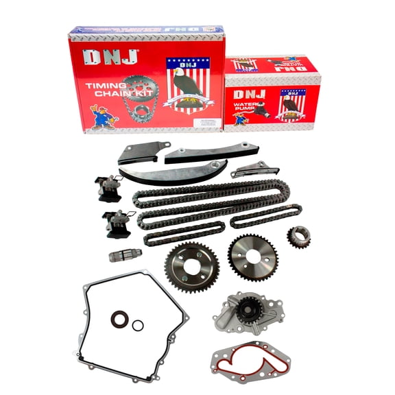 DNJ TK140AWP Timing Chain Kit with Water Pump Fits Cars & Trucks 00-02 Chrysler 2.7L V6 DOHC