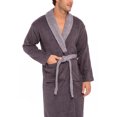 thumbnail image 4 of Men’s 100% Terry Toweling Cotton Bathrobe Gown Robe Two Tone, 4 of 7