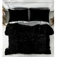 thumbnail image 7 of Vinsan International Ultra-Luxe Velvet Duvet Cover, Boho Bedding UO Comforter Donna Cover, 3 Pcs Set Black Color Duvet Set, Velvet Bedding Set Twin Size, 7 of 7