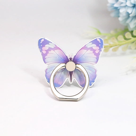 BotaniNest Beautiful Butterfly Mobile Phone Bracket 360°Rotation Phone Ring Holder Stand Ring Hand Grip With Knob Loop