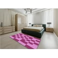 thumbnail image 4 of Ahgly Company Indoor Round Patterned Violet Purple Area Rugs, 6' Round, 4 of 6