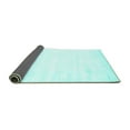 thumbnail image 2 of Ahgly Company Indoor Square Solid Turquoise Blue Modern Area Rugs, 6' Square, 2 of 4