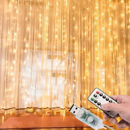 

Hxoliqit Creative Party Decor Curtain Lights 8 Modes USB String Light With Remote Control(Multi-color) Led Lights Outdoor Led Christmas Lights Led Christmas Tree Lights Led Shop Light