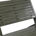thumbnail image 5 of JONATHAN Y Leo Mid-Century Modern Wood Armless Outdoor Lounge Chair, Olive Green, PAT2000D, 5 of 5