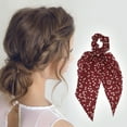 thumbnail image 2 of Unique Bargains 1 Pc Stylish Heart Ribbon Hair Elastics Hair Ties Wine Red, 2 of 5