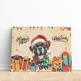 thumbnail image 3 of Merry Christmas Santa Boxer Scarf Twinkling Lights Xmas Holiday Horizontal Matte Canvas Poster Boxers Dog Lover Gifts Idea Wall Art Home Decor - 00022, 3 of 5