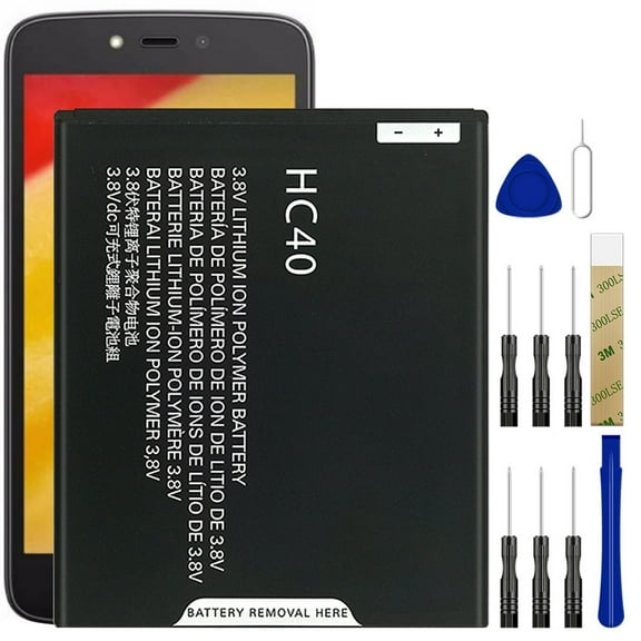 Replacement Battery HC40 for Motorola Moto C XT1750 XT1756 XT1758 XT1754 XT1755 M2998 Tool