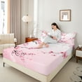thumbnail image 4 of Manfei Chic Flowers Sakura Full Size Sheets 4-Piece for Teens Adults,Cherry Blossoms Breathable Bed Sheets,Japanese Style Lightweight Sheet Sets,Super Cozy Room Decor, 4 of 7