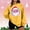 Yellow, variant on Antqov Fleece Sweatshirts for Women, Christmas Funny Print Crewneck Pullover Long Sleeve Oversized Sweatshirt, Winter Party Stylish Comfy Casual Lightweight Tops