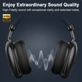 thumbnail image 3 of Wireless Headphones, 2.4GHz Bluetooth Headset 5.4 with ANC Noise Canceling Mic, LED Digital Display Wireless Headphones with Memory Foam, 120+ Hours of Playtime Bluetooth Headset for PC/Mobile, 3 of 8