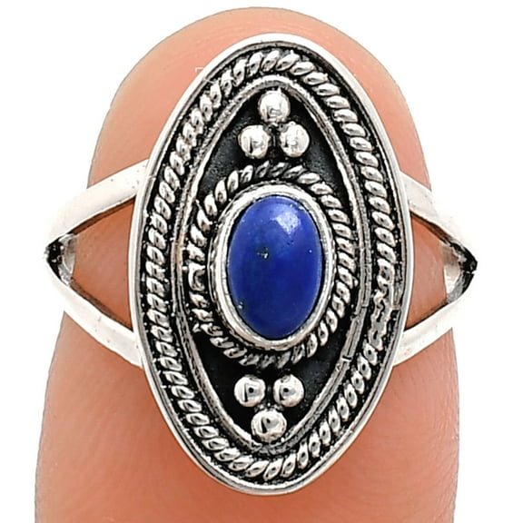 Lapis Lazuli 925 Sterling Silver Ring s.6 Jewelry R-1258 AGR1026_A_6