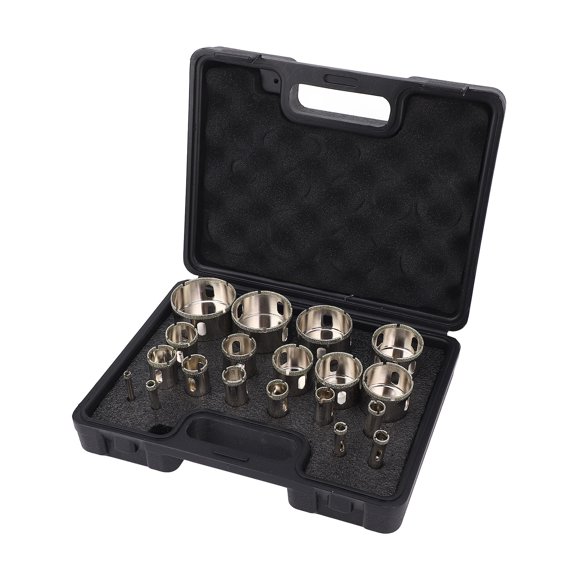 Hole Saw Tile Drill Bits Kit, Rugged 45 Steel Tile Drill Bit Set for Plaster